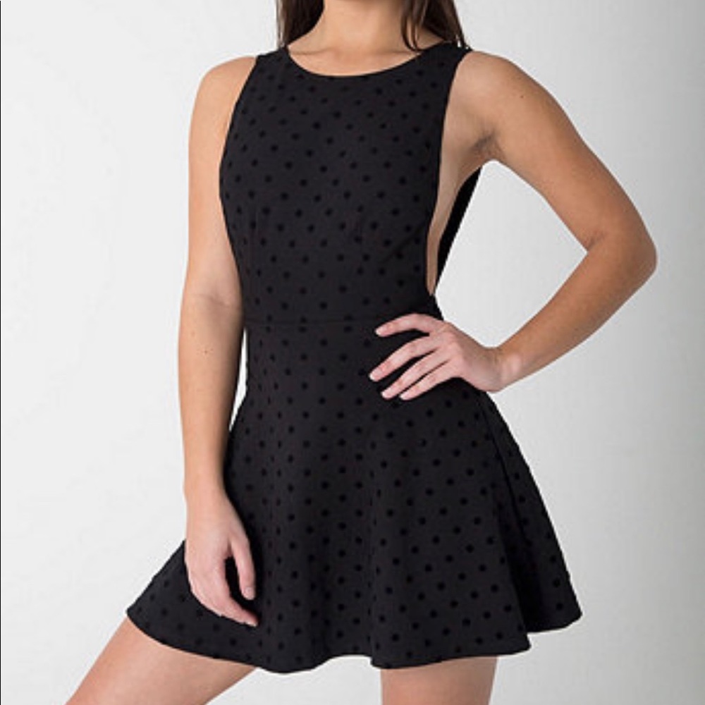 Ponte polka dot skater dress American Apparel